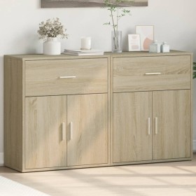 Sideboard aus Holzwerkstoff, 2 Stück, Sonoma-Eiche, 60 x 31 x 70 cm von vidaXL, Sideboards - Ref: Foro24-3276548, Preis: 128,...