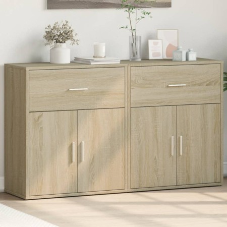 Sideboard aus Holzwerkstoff, 2 Stück, Sonoma-Eiche, 60 x 31 x 70 cm von vidaXL, Sideboards - Ref: Foro24-3276548, Preis: 128,...