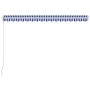 Retractable manual awning in blue and white, 450x300 cm. by vidaXL, Awnings - Ref: Foro24-3051217, Price: 360,94 €, Discount: %