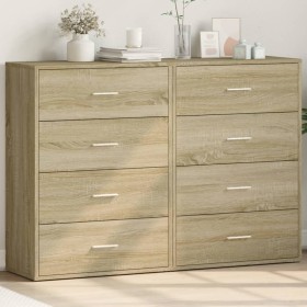 Sideboards 2 pcs engineered wood Sonoma oak 60x31x84 cm by vidaXL, Sideboards - Ref: Foro24-3276583, Price: 168,98 €, Discoun...