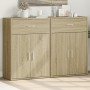 Sideboards 2 Stück, Holzwerkstoff Sonoma-Eiche 60x30x84 cm von vidaXL, Sideboards - Ref: Foro24-3276597, Preis: 137,93 €, Rab...