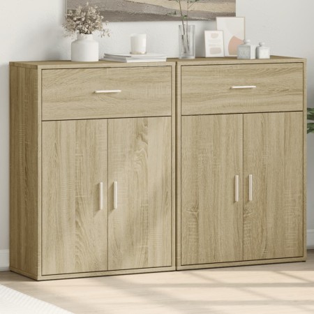 Sideboards 2 Stück, Holzwerkstoff Sonoma-Eiche 60x30x84 cm von vidaXL, Sideboards - Ref: Foro24-3276597, Preis: 137,93 €, Rab...