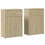 Aparadores 2 uds madera de ingeniería roble Sonoma 60x30x84 cm de vidaXL, Aparadores - Ref: Foro24-3276597, Precio: 137,93 €,...