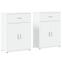 Sideboards 2 pcs white engineered wood 60x30x84 cm by vidaXL, Sideboards - Ref: Foro24-3276595, Price: 143,59 €, Discount: %