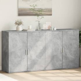 Sideboards 2 pcs concrete gray engineered wood 79x38x80 cm by vidaXL, Sideboards - Ref: Foro24-3276605, Price: 181,74 €, Disc...