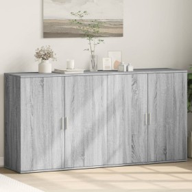 Aparadores 2 uds madera de ingeniería gris Sonoma 79x38x80 cm de vidaXL, Aparadores - Ref: Foro24-3276607, Precio: 169,99 €, ...