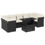 8-teiliges Gartensofa-Set und schwarze synthetische Rattankissen von vidaXL, Gartensets - Ref: Foro24-3266396, Preis: 615,66 ...