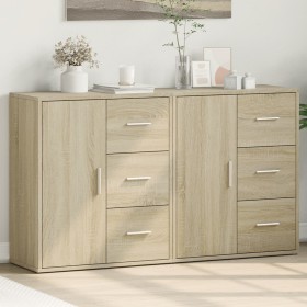 Engineered wood sideboard 2 pcs Sonoma oak 60x31x70 cm by vidaXL, Sideboards - Ref: Foro24-3276555, Price: 150,69 €, Discount: %