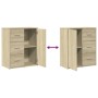 Aparador de madera de ingeniería 2 uds roble Sonoma 60x31x70 cm de vidaXL, Aparadores - Ref: Foro24-3276555, Precio: 150,48 €...