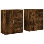 Aparador de madera de ingeniería 2 uds roble ahumado 60x31x70cm de vidaXL, Aparadores - Ref: Foro24-3276557, Precio: 150,48 €...