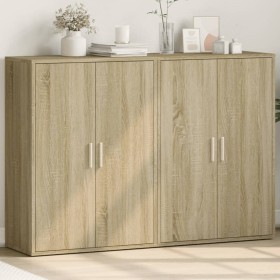 Sideboards 2 pcs engineered wood Sonoma oak 60x31x84 cm by vidaXL, Sideboards - Ref: Foro24-3276569, Price: 140,80 €, Discoun...