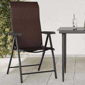 Folding garden chairs 8 units brown synthetic rattan by vidaXL, Garden chairs - Ref: Foro24-3270611, Price: 526,99 €, Discoun...