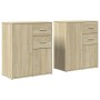 Aparador de madera de ingeniería 2 uds roble Sonoma 60x31x70 cm de vidaXL, Aparadores - Ref: Foro24-3276562, Precio: 160,10 €...