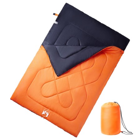 Double sleeping bag and pillows camping adults 3-4 seasons by vidaXL, Sleeping bag - Ref: Foro24-94452, Price: 55,49 €, Disco...