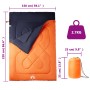 Double sleeping bag and pillows camping adults 3-4 seasons by vidaXL, Sleeping bag - Ref: Foro24-94452, Price: 55,49 €, Disco...