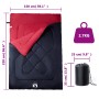 Double sleeping bag and pillows camping adults 3-4 seasons by vidaXL, Sleeping bag - Ref: Foro24-94450, Price: 72,21 €, Disco...