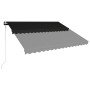 Toldo retráctil LED y sensor de viento gris antracita 450x300cm de vidaXL, Toldos - Ref: Foro24-3051258, Precio: 650,75 €, De...