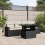 5-teiliges Gartenmöbel-Set und schwarze synthetische Rattankissen von vidaXL, Gartensets - Ref: Foro24-3267096, Preis: 365,76...