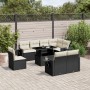 8-teiliges Gartensofa-Set und schwarze synthetische Rattankissen von vidaXL, Gartensets - Ref: Foro24-3268036, Preis: 694,92 ...