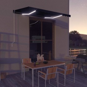 Toldo retráctil LED y sensor de viento gris antracita 350x250cm de vidaXL, Toldos - Ref: Foro24-3051256, Precio: 483,99 €, De...