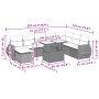 8-piece garden sofa set and black synthetic rattan cushions by vidaXL, Garden sets - Ref: Foro24-3268726, Price: 609,46 €, Di...