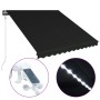 Toldo retráctil LED y sensor de viento gris antracita 350x250cm de vidaXL, Toldos - Ref: Foro24-3051256, Precio: 493,98 €, De...