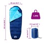 Saco de dormir tipo momia de camping para adultos 3 estaciones de vidaXL, Sacos de dormir - Ref: Foro24-94471, Precio: 31,52 ...