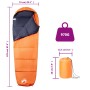 Saco de dormir tipo momia de camping para adultos 3 estaciones de vidaXL, Sacos de dormir - Ref: Foro24-94508, Precio: 31,97 ...