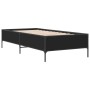 Estructura de cama madera de ingeniería y metal negra 90x190 cm de vidaXL, Camas y somieres - Ref: Foro24-844986, Precio: 90,...