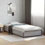 Estructura cama madera ingeniería metal gris Sonoma 90x200 cm de vidaXL, Camas y somieres - Ref: Foro24-845114, Precio: 85,58...