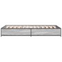 Estructura cama madera ingeniería metal gris Sonoma 90x200 cm de vidaXL, Camas y somieres - Ref: Foro24-845114, Precio: 85,58...