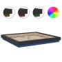 Estructura cama con luces LED madera ingeniería negro 200x200cm de vidaXL, Camas y somieres - Ref: Foro24-3281071, Precio: 22...