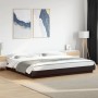 Bed frame with LED lights black engineered wood 180x200cm by vidaXL, Beds and slatted bases - Ref: Foro24-3281078, Price: 233...