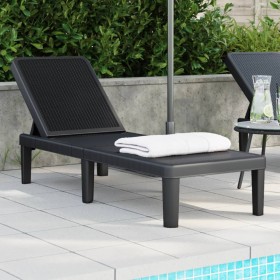 Black polypropylene lounger 159x57x83.5 cm by vidaXL, Loungers - Ref: Foro24-4008100, Price: 93,99 €, Discount: %