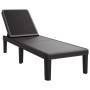 Black polypropylene lounger 159x57x83.5 cm by vidaXL, Loungers - Ref: Foro24-4008100, Price: 94,03 €, Discount: %