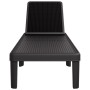 Black polypropylene lounger 159x57x83.5 cm by vidaXL, Loungers - Ref: Foro24-4008100, Price: 94,03 €, Discount: %