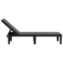 Black polypropylene lounger 159x57x83.5 cm by vidaXL, Loungers - Ref: Foro24-4008100, Price: 94,03 €, Discount: %