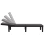 Black polypropylene lounger 159x57x83.5 cm by vidaXL, Loungers - Ref: Foro24-4008100, Price: 94,03 €, Discount: %