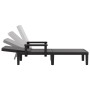 Black polypropylene lounger 159x68x83.5 cm by vidaXL, Loungers - Ref: Foro24-4008102, Price: 100,93 €, Discount: %