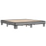 Estructura cama madera ingeniería metal gris Sonoma 200x200 cm de vidaXL, Camas y somieres - Ref: Foro24-3280220, Precio: 144...