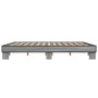 Estructura cama madera ingeniería metal gris Sonoma 200x200 cm de vidaXL, Camas y somieres - Ref: Foro24-3280220, Precio: 144...