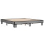 Estructura cama madera ingeniería metal gris Sonoma 200x200 cm de vidaXL, Camas y somieres - Ref: Foro24-3280220, Precio: 144...