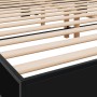 Engineered wood and black metal bed frame 180x200cm by vidaXL, Beds and slatted bases - Ref: Foro24-3280222, Price: 141,40 €,...