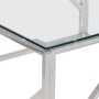 Silberner Couchtisch aus Edelstahl und gehärtetem Glas von vidaXL, Couchtisch - Ref: Foro24-349953, Preis: 167,99 €, Rabatt: %