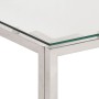 Silberner Couchtisch aus Edelstahl und gehärtetem Glas von vidaXL, Couchtisch - Ref: Foro24-350017, Preis: 121,81 €, Rabatt: %