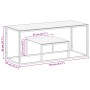 Silberner Couchtisch aus Edelstahl und gehärtetem Glas von vidaXL, Couchtisch - Ref: Foro24-350017, Preis: 121,81 €, Rabatt: %