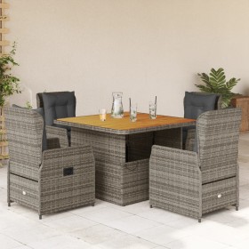 5-piece garden dining set with gray synthetic rattan cushions by vidaXL, Garden sets - Ref: Foro24-3262770, Price: 556,72 €, ...