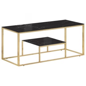 Goldener Couchtisch aus Edelstahl und gehärtetem Glas von vidaXL, Couchtisch - Ref: Foro24-350020, Preis: 152,01 €, Rabatt: %