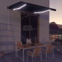 Toldo retráctil LED y sensor de viento gris antracita 400x300cm de vidaXL, Toldos - Ref: Foro24-3051257, Precio: 614,47 €, De...