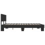 Engineered wood and black metal bed frame 150x200cm by vidaXL, Beds and slatted bases - Ref: Foro24-3280187, Price: 161,58 €,...